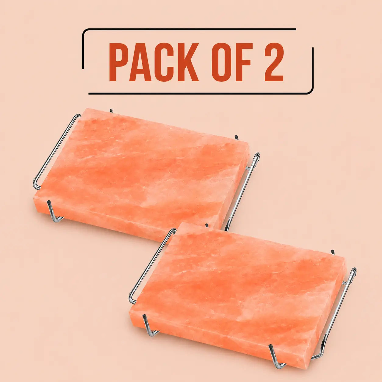 Himalayan Salt BBQ Block 12"×8"×1.5", Pack of 2