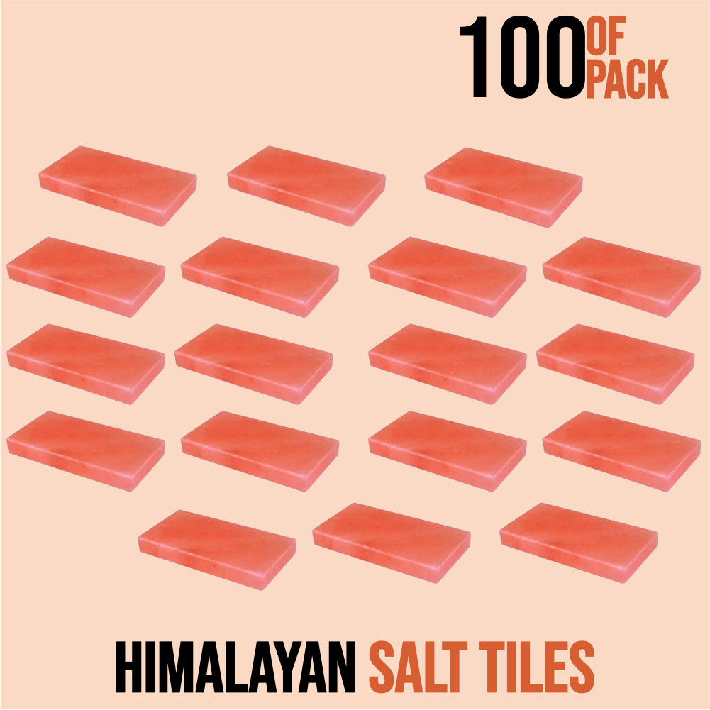 Wholesale Himalayan Salt Tiles 8" x 4" x 1" - Pack 100