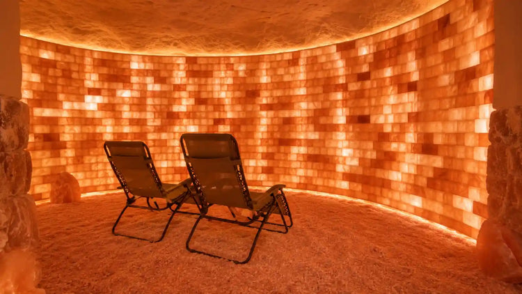 Pink Himalayan salt bricks for sauna