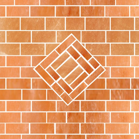 himalayan pink salt wall of bricks and blocks