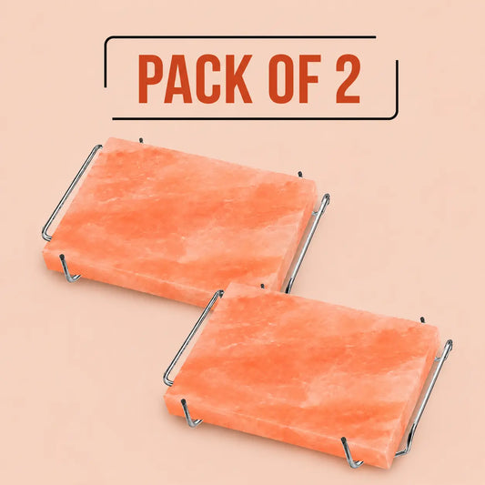 Himalayan Salt Serving Slab 12"×8"×1", Pack of 2