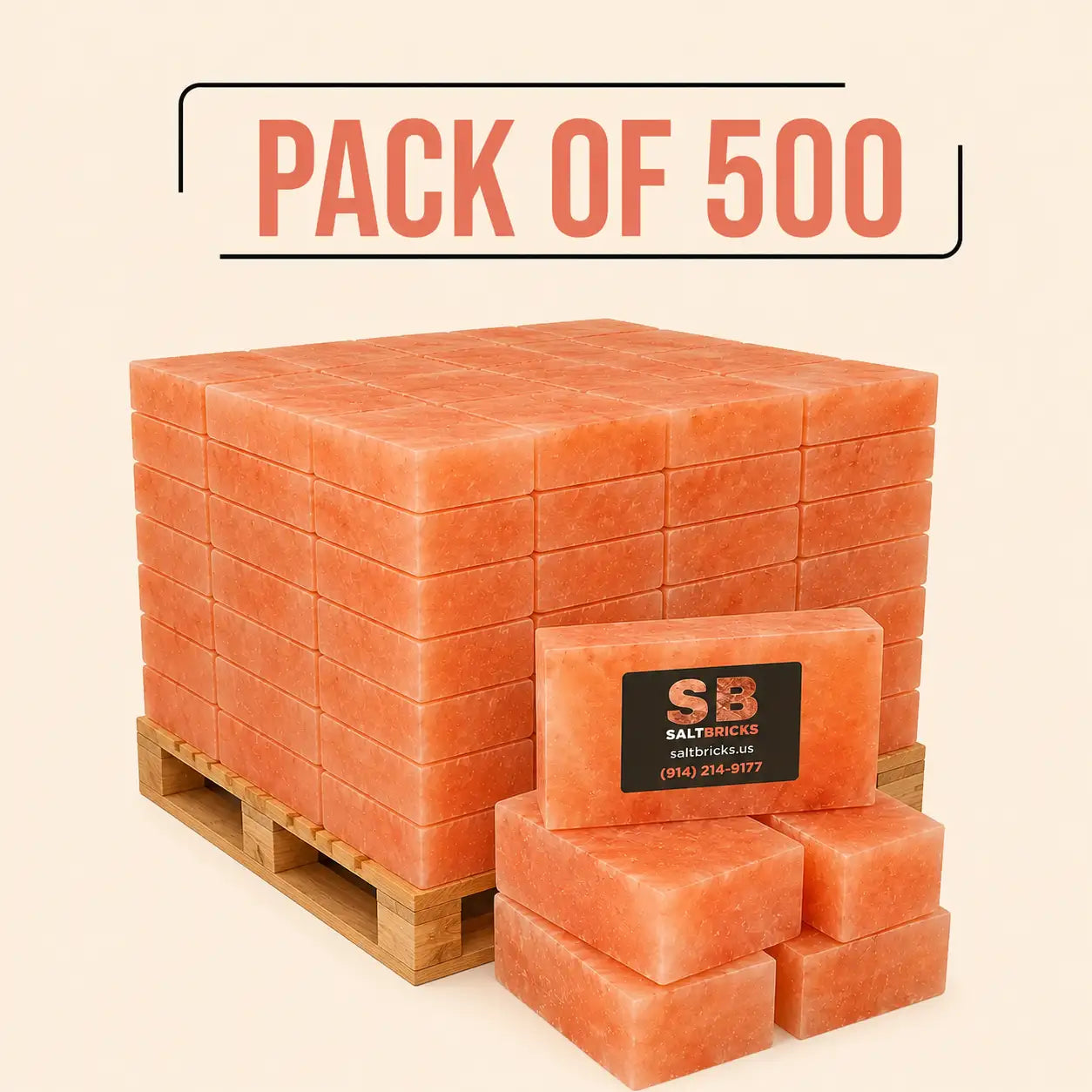 Himalayan Salt Bricks 8"×4"×2", Pack of 500
