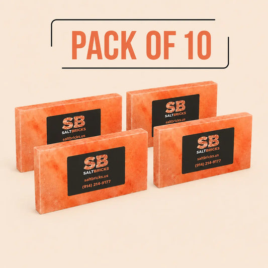 Himalayan Salt Tiles 8"×4"×1", Pack of 10
