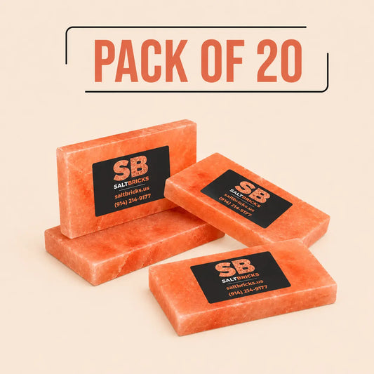 Himalayan Salt Tiles 8"×4"×1", Pack of 20