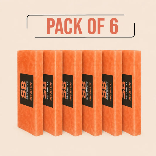Himalayan Salt Tiles 8"×4"×1", Pack of 6