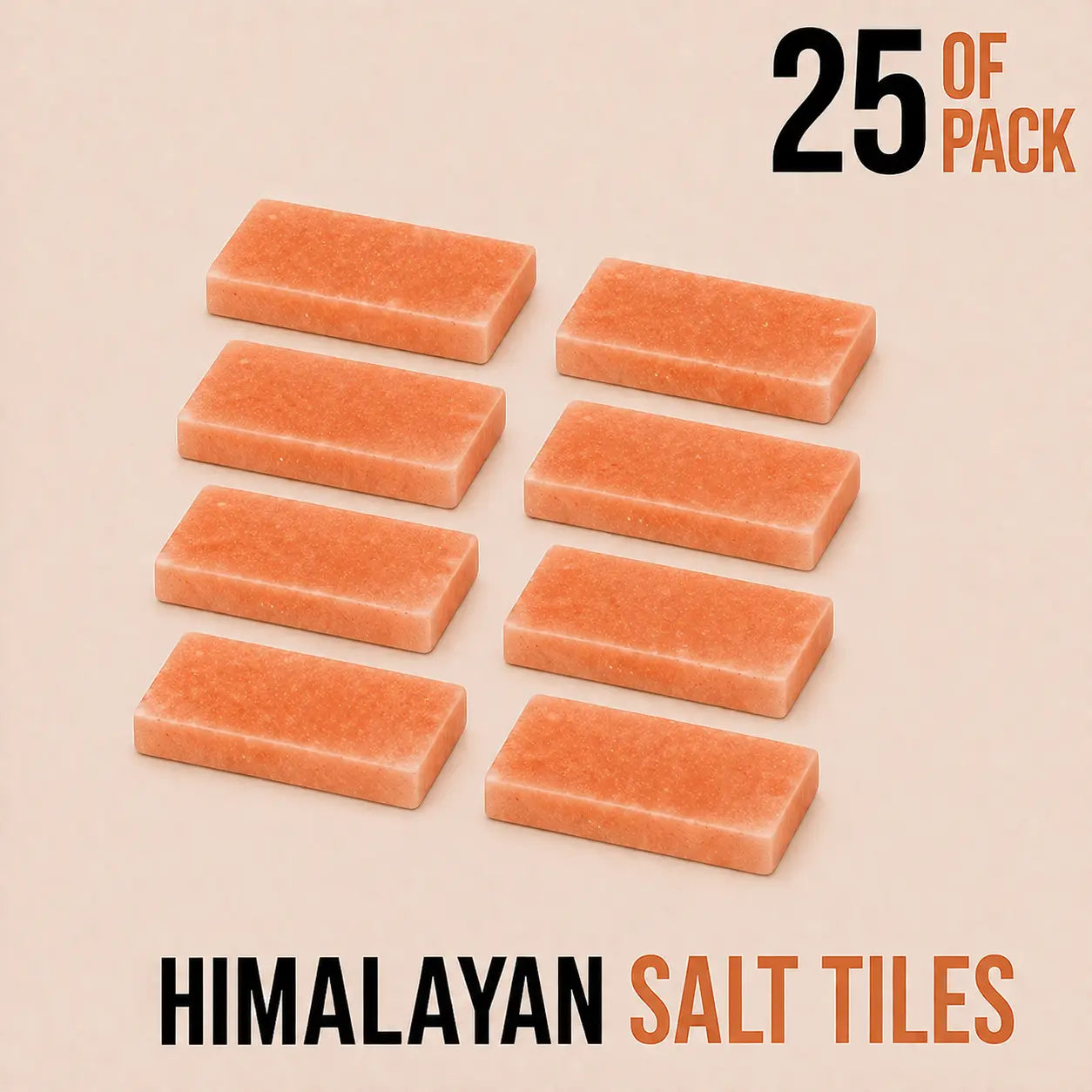 Himalayan Salt Tiles 8" x 4" x 0.75"