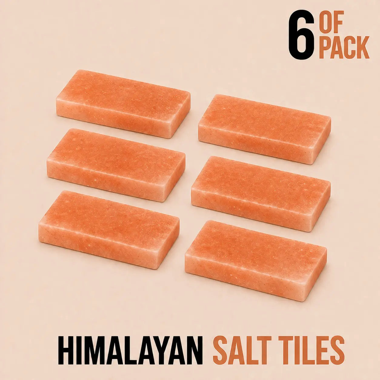 Himalayan Salt Tiles 8" x 4" x 0.75"