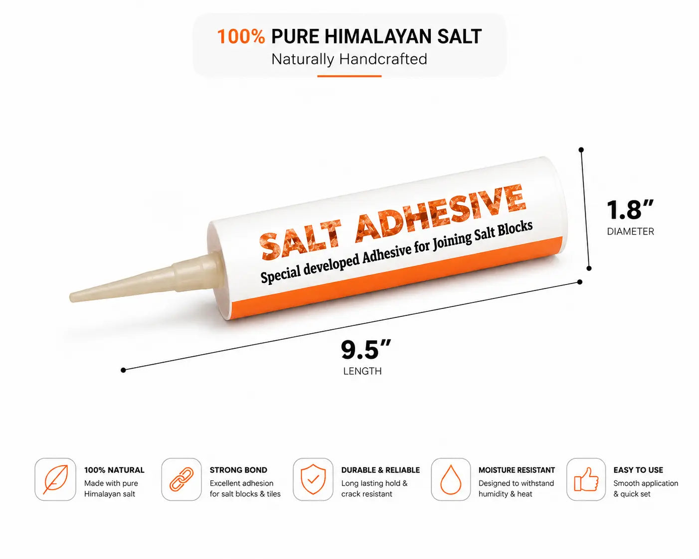 Himalayan Salt Adhesive, Transparent Salt Wall Glue