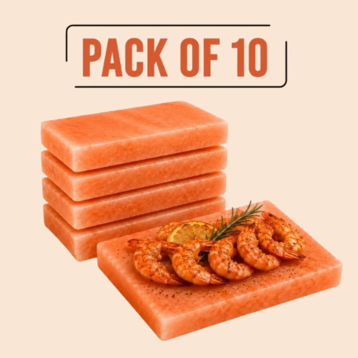 Salt Block for Cooking 8"×8"×2", Pack of 10
