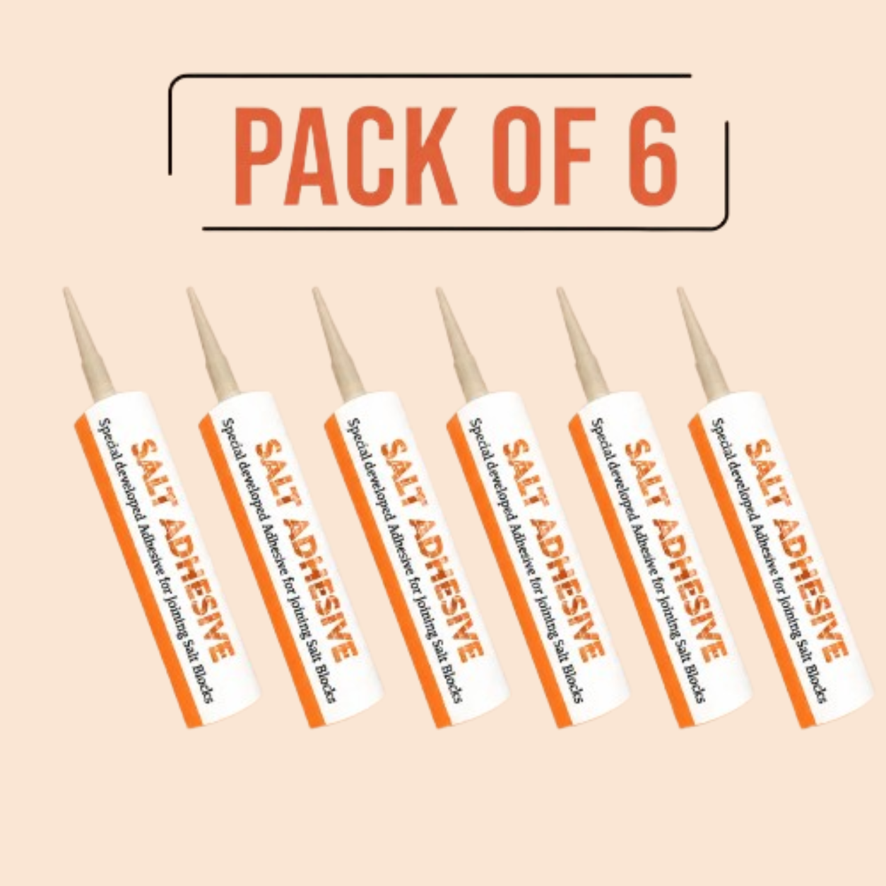 Himalayan Salt Adhesive, Pack of 6 Cartridges