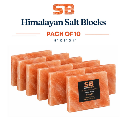 Himalayan Salt Blocks 8"×8"×1", Pack of 10