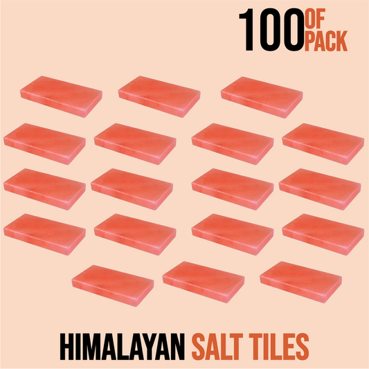 Wholesale Himalayan Salt Tiles 8" x 4" x 1" - Pack 100