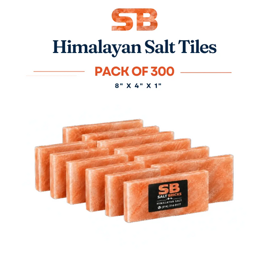 Himalayan Salt Tiles 8"×4"×1", Pack of 300