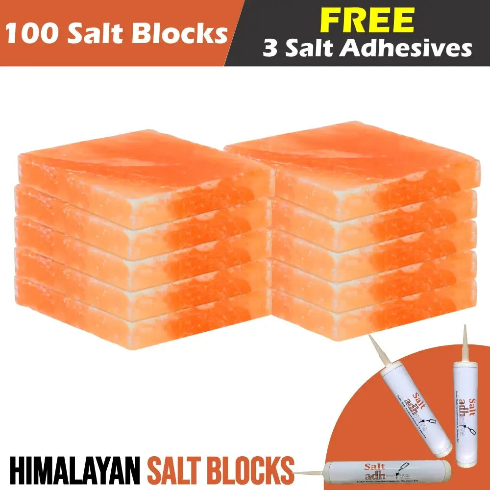 Salt Magic Block Himalayan Salt Blocks 8x8x1 with Salt Adhesive - Salt Bricks