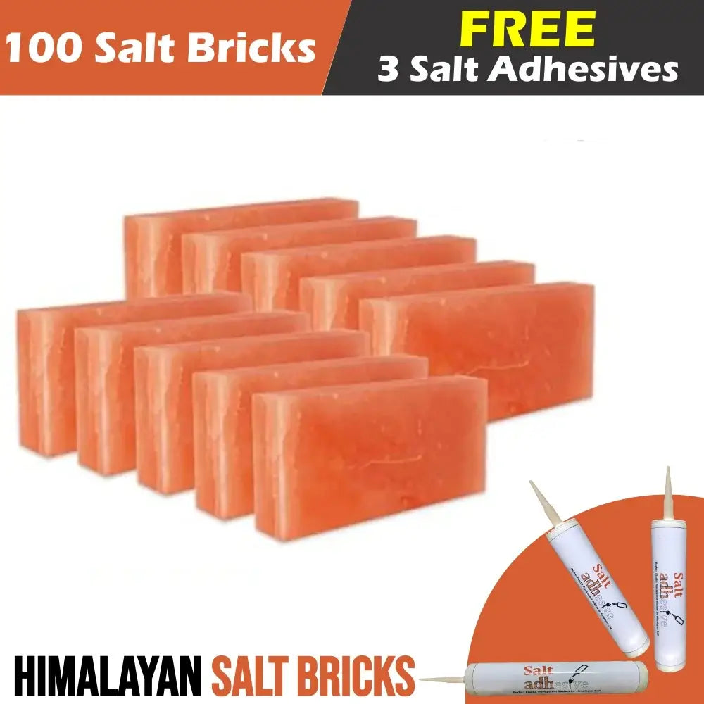 Salt Bricks with adhesives