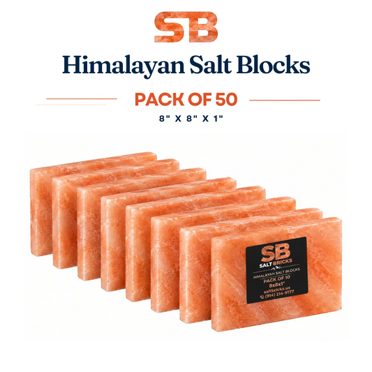 Himalayan Salt Blocks 8x8x1 Pack of 50