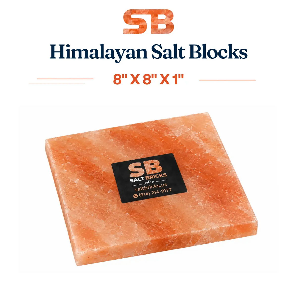 Himalayan salt blocks 8x8x1