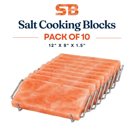 Himalayan Salt Cooing Blocks 12x8x1.5 Pack of 10