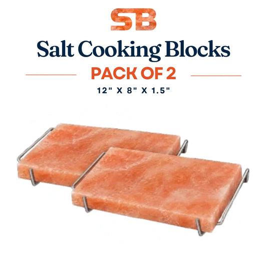 Himalayan salt Cooking Blocks 12x8x1.5 Pack of 2