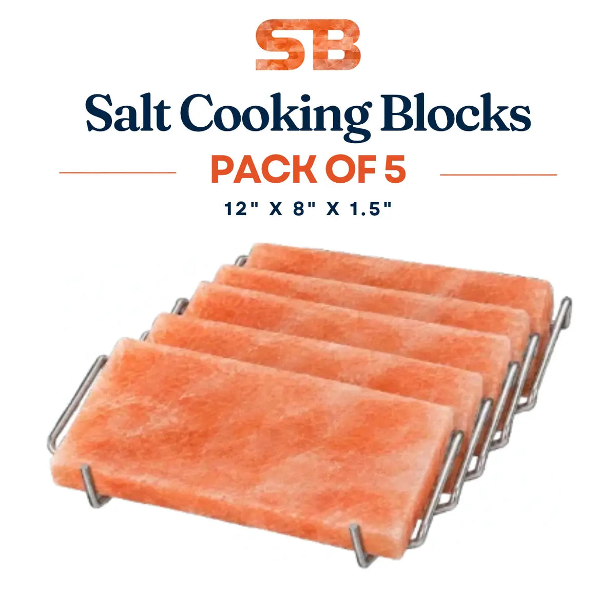 Himalayan Salt Cooking Blocks 12x8x1.5 Pack of 5